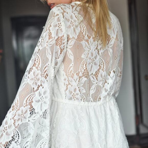 Show Me Your MuMu Roxy Romper Lace Romper Women Size XS - Picture 13 of 14